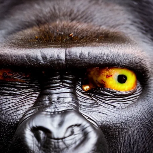 Prompt: delicious gorilla eyes , 8k , mega high quality , professional food photography , award winning photo , foodporn