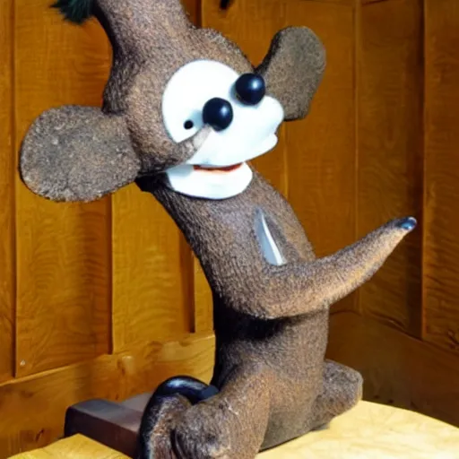 Prompt: goofy taxidermy failure