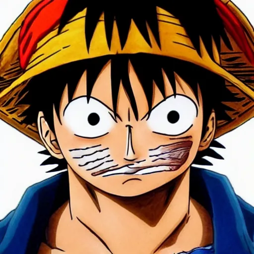 Prompt: luffy crying