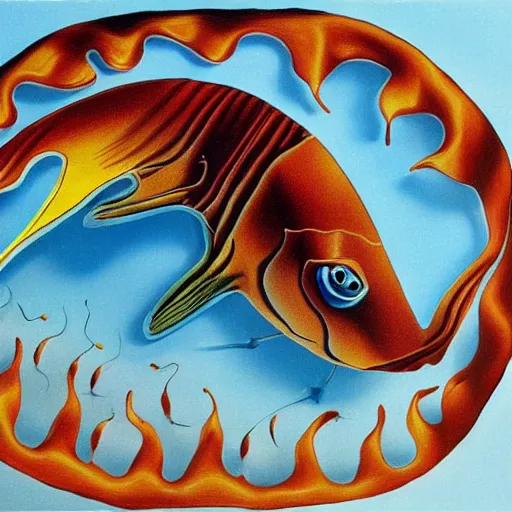 Prompt: fish in the style of Salvador Dali