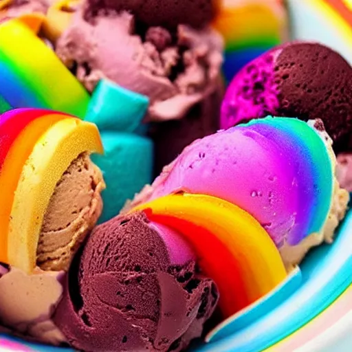 Image similar to !dream rainbow ice cream hd food photography