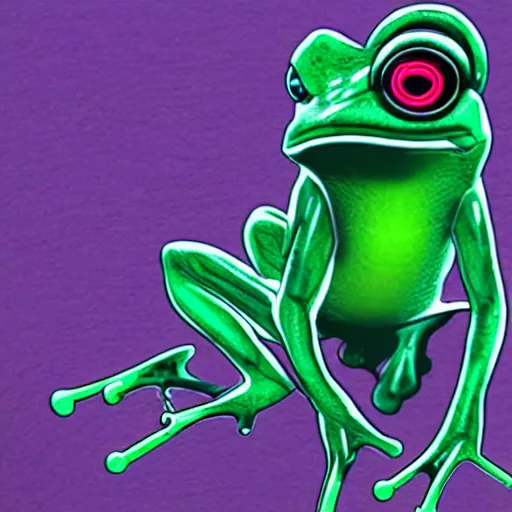 Prompt: cyberpunk frog