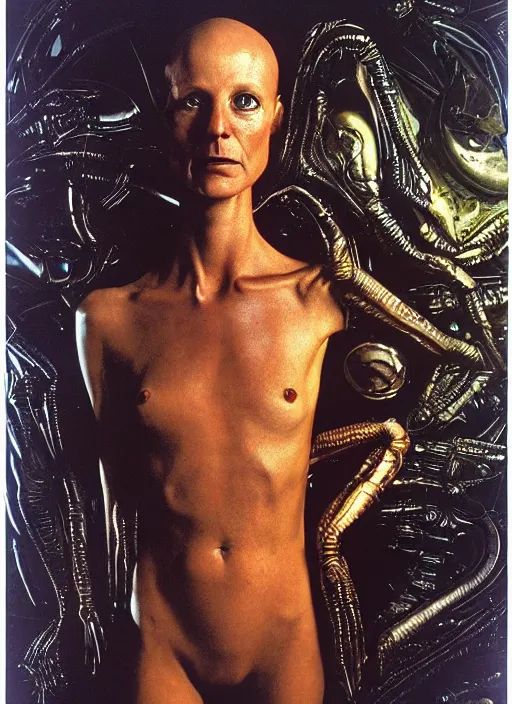 Prompt: alien portrait, annie leibovitz, patrick woodroffe