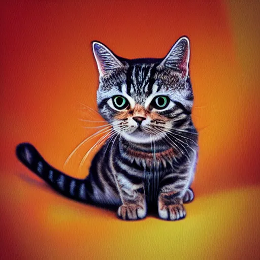Prompt: “tabby cat digital art”