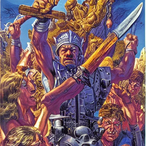 Prompt: hammer of the gods, Darrell k sweet, Joe Jusko, Alan Lee