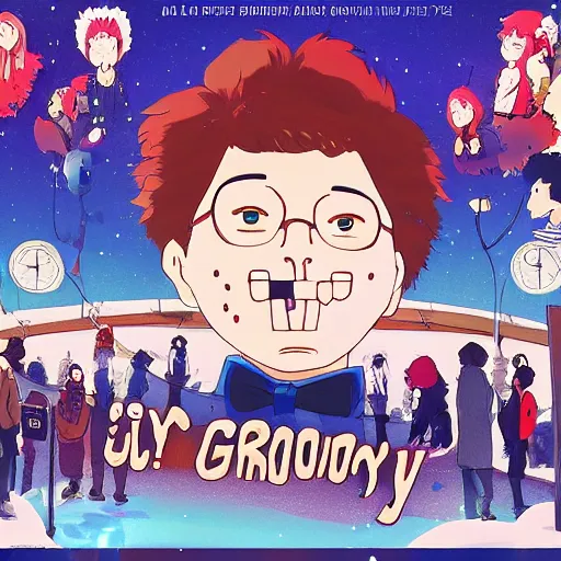 Prompt: groundhog day movie poster, anime artwork, studio ghibli, stylized in an anime format, 4 k quality, trending on artstation