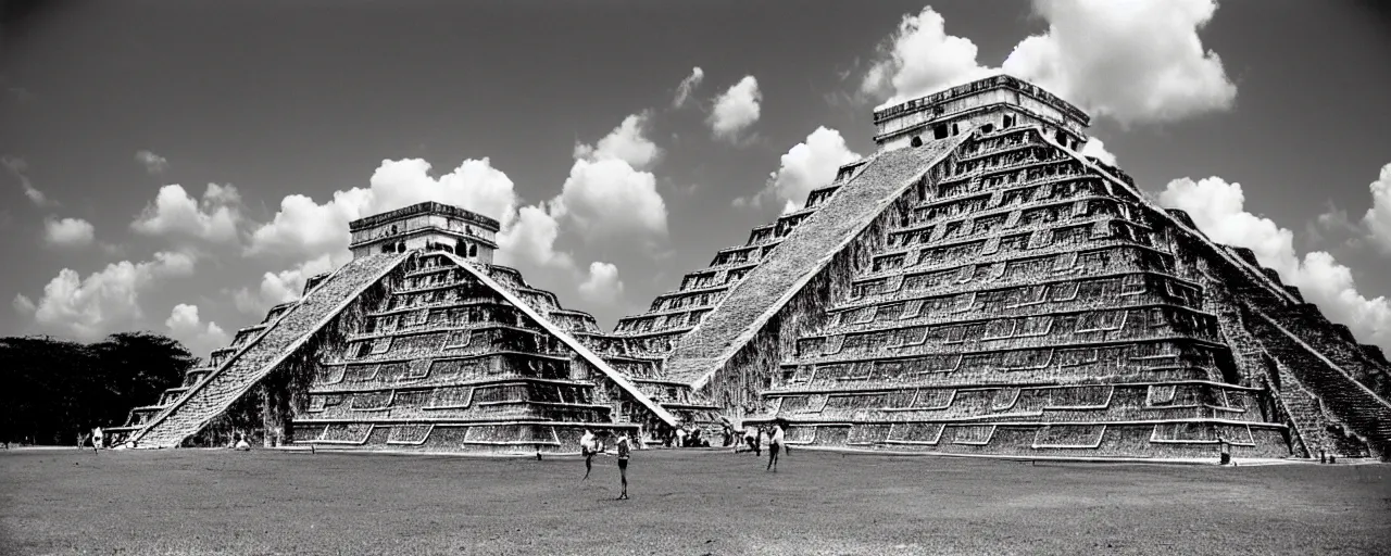Image similar to spaghetti growing on top of chichen itza, fine detail, sigma 2 0 mm, in the style of michael kenna, kodachrome