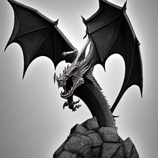 Prompt: dragon statue, dramatic light, highly detailed, smooth, artstation, digital illustration