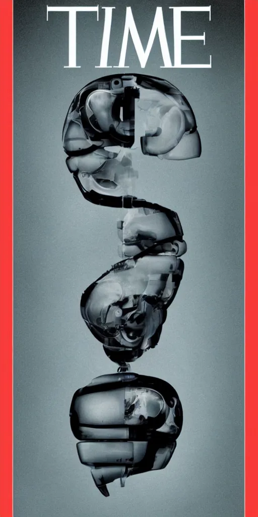 Image similar to time magazine cover, the coming ai singularity