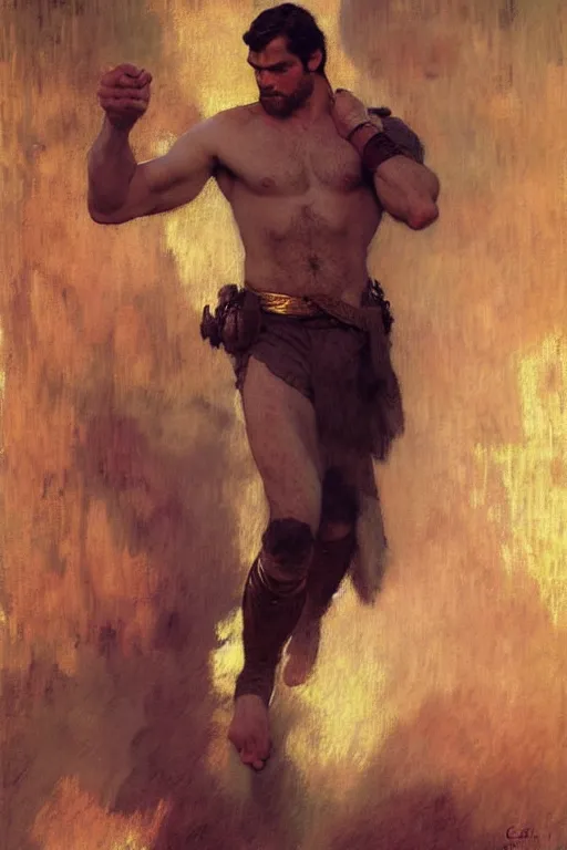 Image similar to henry cavill, painting by gaston bussiere, craig mullins, j. c. leyendecker, edgar degas