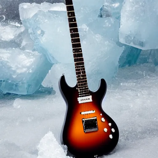 Image similar to electric guitar made of ice