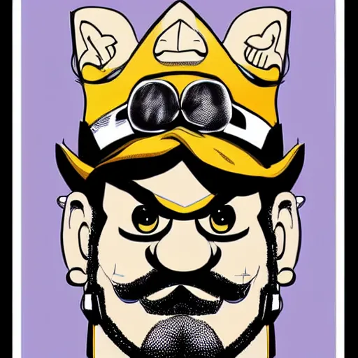 Image similar to a portrait of Wario,extremely detailed multiple unique different art styles.