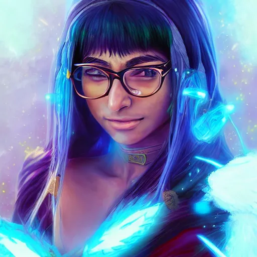 Image similar to anime portrait of Mia Khalifa as a shaman yedi using dark force to eliminate trump as an anime antagonist by Stanley Artgerm Lau, WLOP, Rossdraws, James Jean, Andrei Riabovitchev, Marc Simonetti, and Sakimichan, trending on artstation