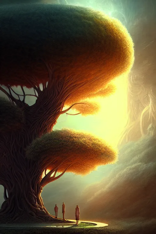 Image similar to tree of life, future, illustration, high quality, details, intricate, atmosphere, highly detailed, cinematic, digital painting, deviantart, cinematic, concept art