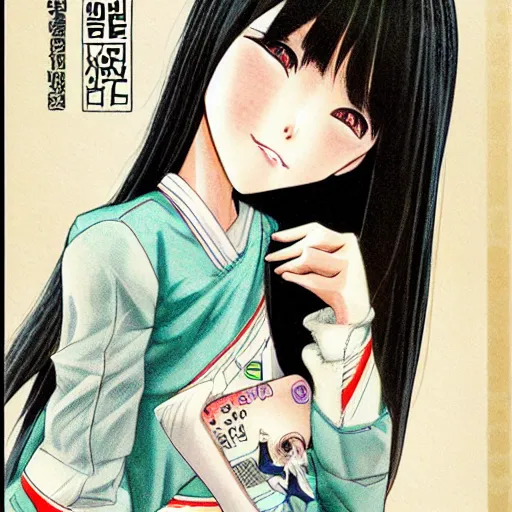 Prompt: korean girl manga cover, hardcover, realistic, very detailed, perfectly drawn