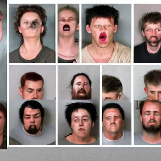 Image similar to monster mugshots