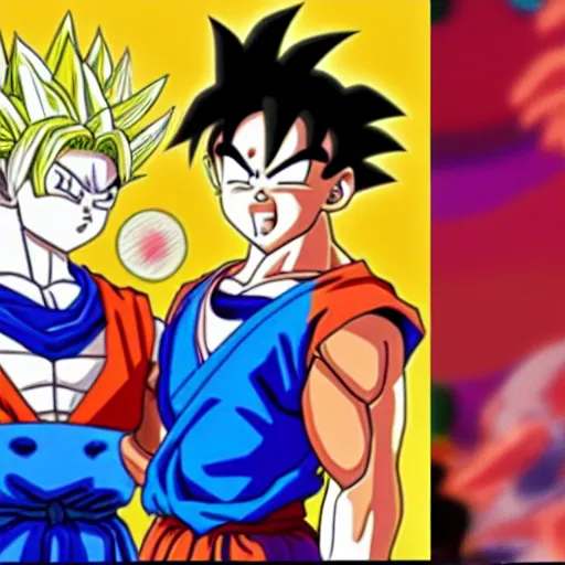 Image similar to goku and chi - chi finally settle down and buy a home