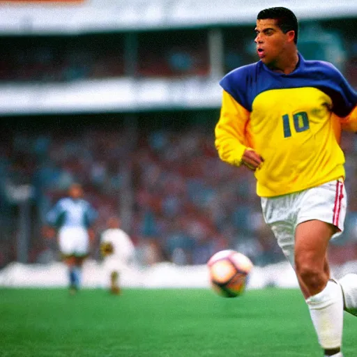 Prompt: ronaldo luis nazario de lima, 4 5 years, # 9