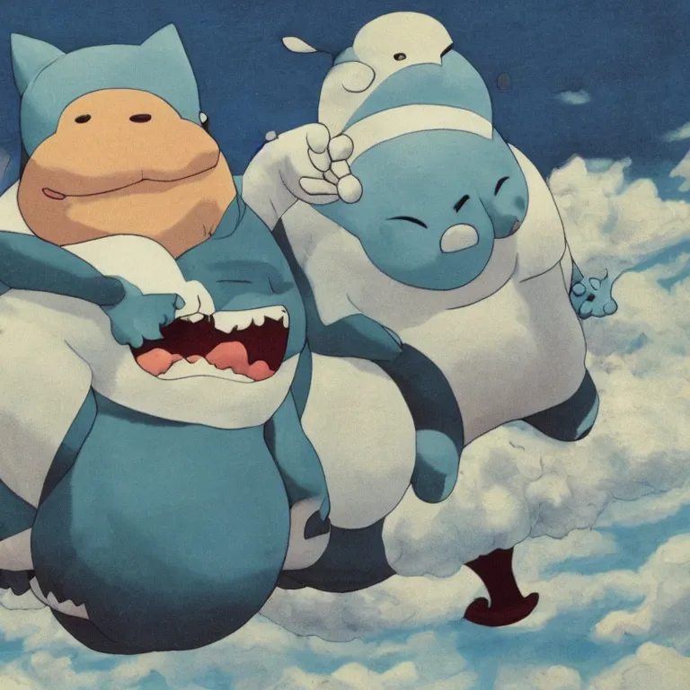 Prompt: Snorlax as the Hindenburg crashing