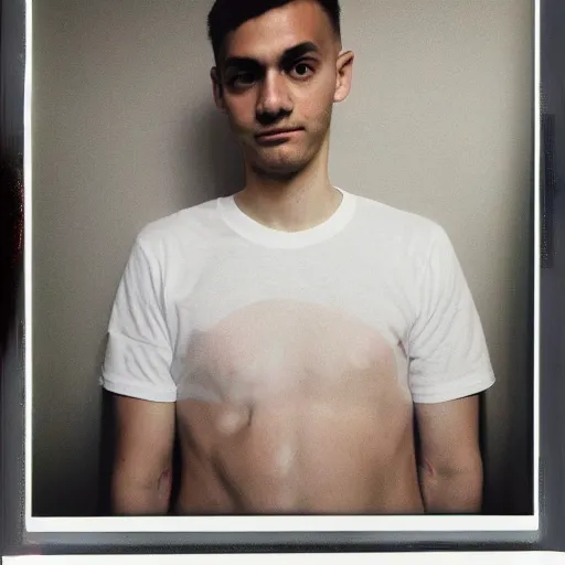 Image similar to an esports pro, portrait, polaroid, by wolfgang tillmans