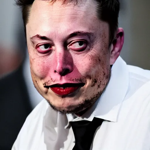 Image similar to evil serial killer satanic demon monster Elon musk