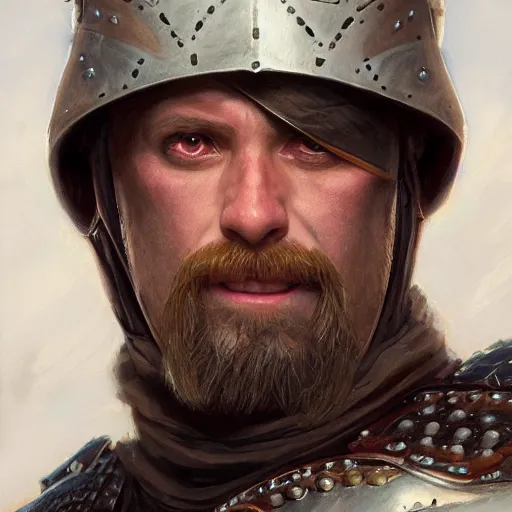 Image similar to me bean as a realistic fantasy d & d knight, closeup portrait art by donato giancola and greg rutkowski, realistic face, digital art, trending on artstation