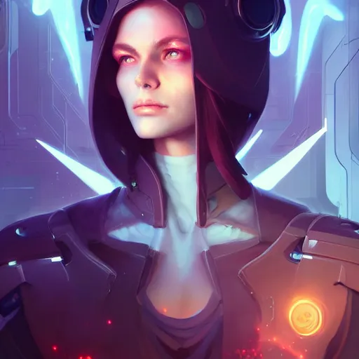 Image similar to a portrait of a beautiful cybernetic hacker, cyberpunk concept art by pete mohrbacher and wlop and artgerm and josan gonzales, digital art, highly detailed, intricate, sci-fi, sharp focus, Trending on Artstation HQ, deviantart, unreal engine 5, 4K UHD image