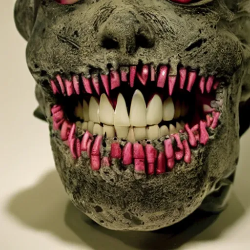 Prompt: Horrific Monster made of teeth