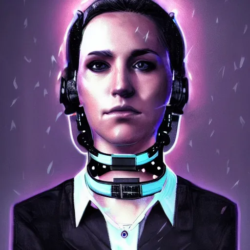 Image similar to joe biden cyberpunk wearing technological collar around neck, realistic, art, beautiful, 4K, collar, choker, collar around neck, punk, artstation, detailed, female, woman, choker, dark, collar, choker,