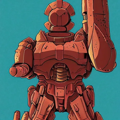 Image similar to the doomslayer, art by studio ghibli symmetry!!