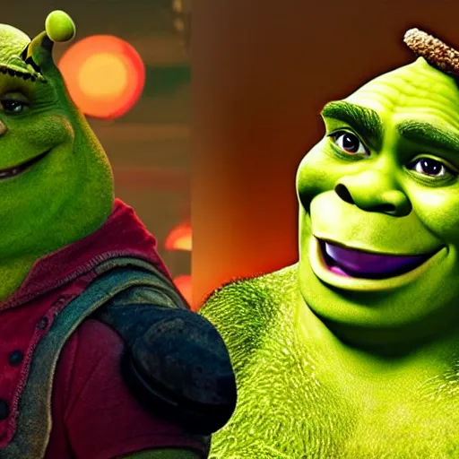 Image similar to tiktoker shrek