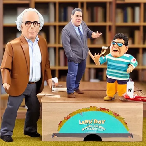 Image similar to Larry David and Jeff Garlin action figure playset