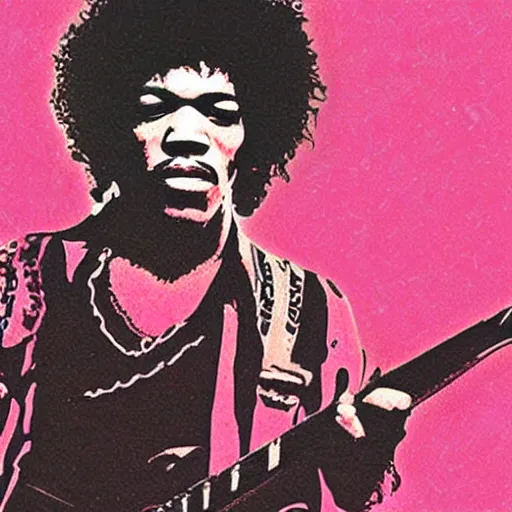 Image similar to grunge illustration of Jimi Hendrix