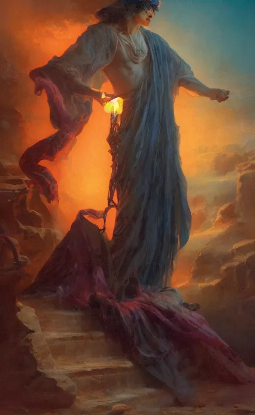 Prompt: the grime reaper holds the sands of time in his hand by kev walker and delphin enjolras and daniel f. gerhartz