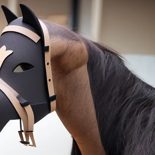 Image similar to man wearing horse head mask