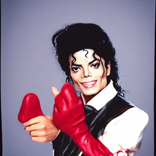 Image similar to Michael Jackson as Princess Peach