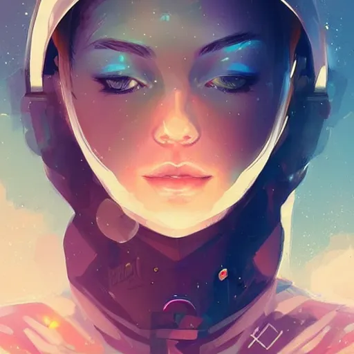 Image similar to young beautiful women in space illustration fantasy digital art by guweiz trending on artstation