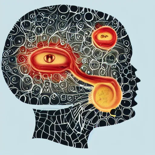 Image similar to a depiction of schizophrenia