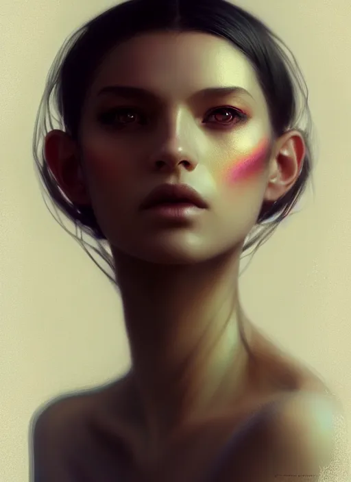 Prompt: portrait of fairy, latina, rule of thirds, haze, intricate, anime, symmetrical!!, makeup, loreal, maybelline, trending on artstation, art by greg rutkowski and rachel suggs, filmic, vsco, concept art, artstation, digital painting, cg society, elegant, model