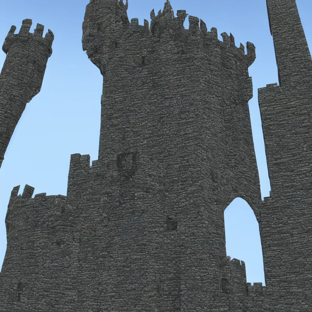 Image similar to celtic castle, 4 towers, photorealistic, hyper detailed, picture taken from the ground, first person perspective, realistic