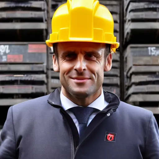 Prompt: Emmanuel Macron as a trade worker, Realistic, HDR, HDD, 8K, Profile Picture 1024px