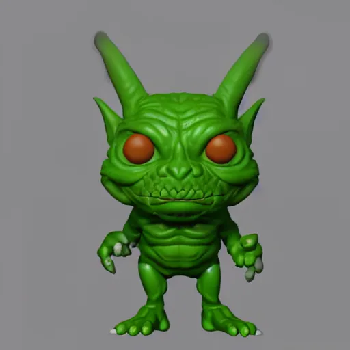 Prompt: full body 3 d render of a goblin as a funko pop, studio lighting, white background, blender, trending on artstation, 8 k, highly detailed