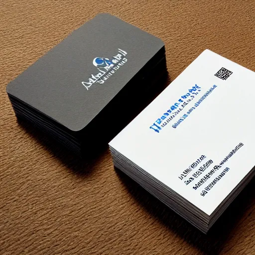 Prompt: a photo of a stack of business cards on a table, very detailed, realistic, hyperrealism, mockup