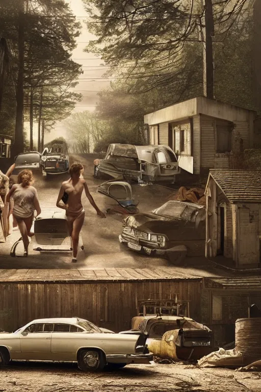 Prompt: King of psycho. Photo realistic. Gregory Crewdson. Award winning. Masterpiece, exquisite detail, post processing