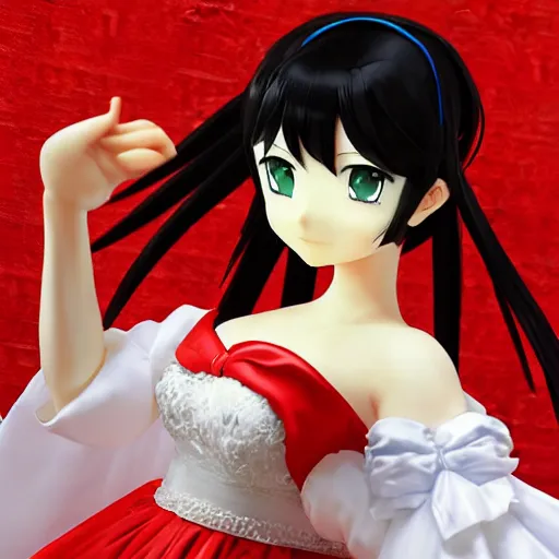 Prompt: yukiko amagi in wedding dress facing viewer by shigenori soejima