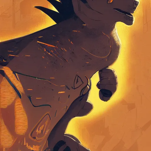 Image similar to anubis as a boxer by victo ngai and andreas rocha and greg rutkowski trending on artstation unreal engine 8 k hd wallpaperjpeg artifact blur