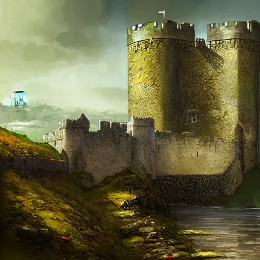 Image similar to castle of carrickfergus in ireland by marc simonetti