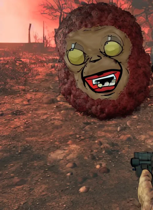 Prompt: Meatwad in fallout 4