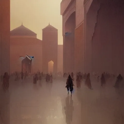 Image similar to sandstorm in marrakech, highly detailed, digital painting, artstation, concept art, sharp focus, illustration, art by greg rutkowski and alphonse mucha
