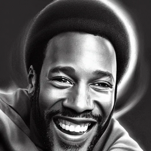 Image similar to marvin gaye with the physique of a body builder, hyper realistic and ultra detailed face, cinematic, dynamic lighting, photorealistic, refined, intricate, digital art, digital painting, masterpiece, 8k